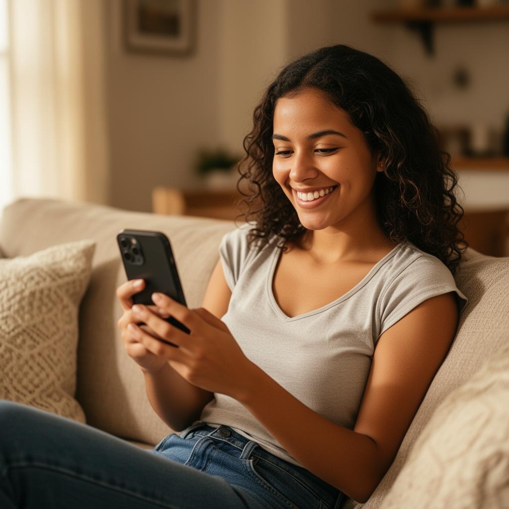 Joven enviando dinero a su mamá en Venezuela con QuickyPay